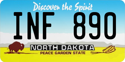 ND license plate INF890