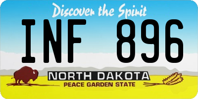 ND license plate INF896