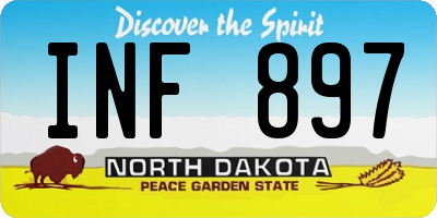 ND license plate INF897