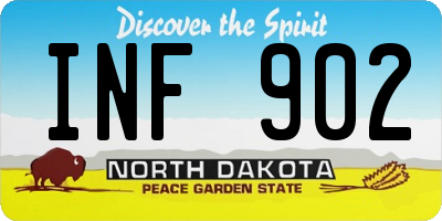 ND license plate INF902