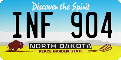 ND license plate INF904