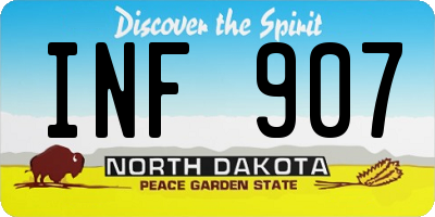 ND license plate INF907