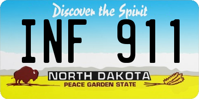 ND license plate INF911