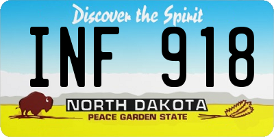 ND license plate INF918