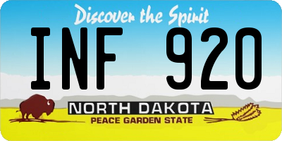 ND license plate INF920