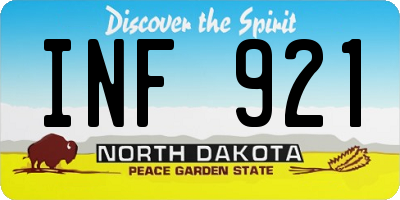 ND license plate INF921