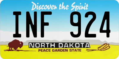 ND license plate INF924