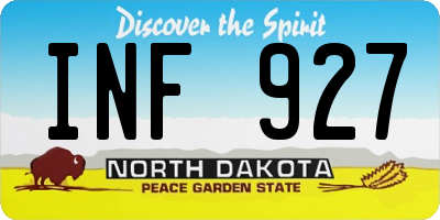 ND license plate INF927