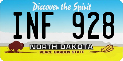 ND license plate INF928