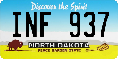 ND license plate INF937