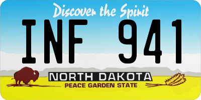 ND license plate INF941