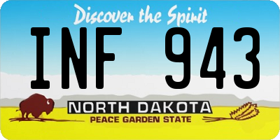 ND license plate INF943