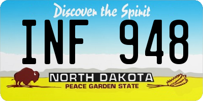 ND license plate INF948