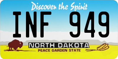 ND license plate INF949