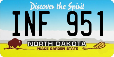 ND license plate INF951