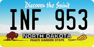 ND license plate INF953