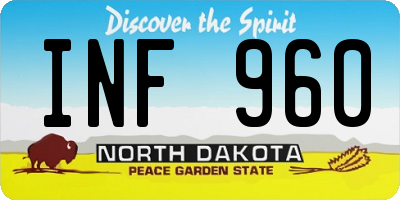 ND license plate INF960