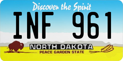 ND license plate INF961