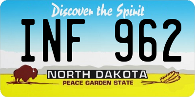 ND license plate INF962