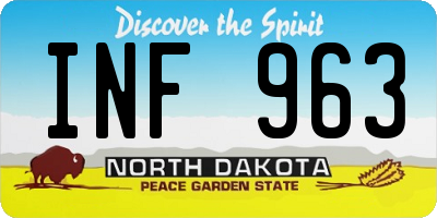 ND license plate INF963