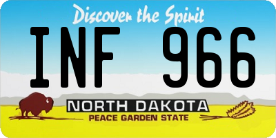 ND license plate INF966