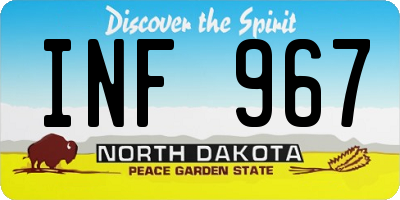 ND license plate INF967