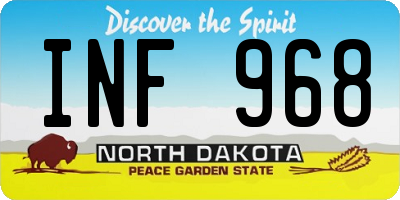 ND license plate INF968