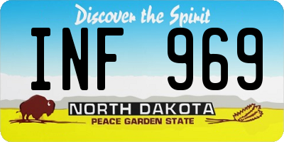 ND license plate INF969