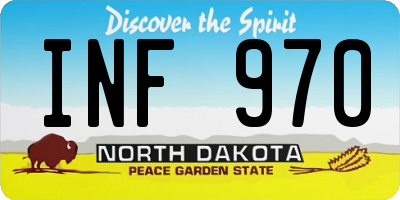 ND license plate INF970