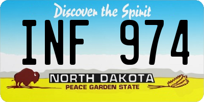 ND license plate INF974