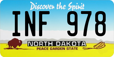 ND license plate INF978