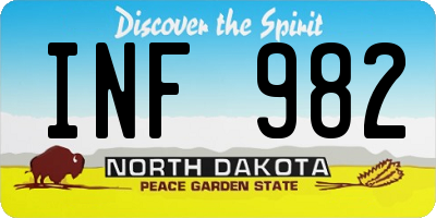 ND license plate INF982