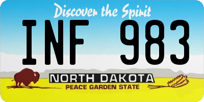ND license plate INF983