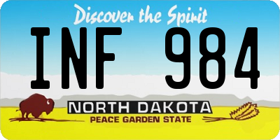 ND license plate INF984