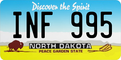 ND license plate INF995