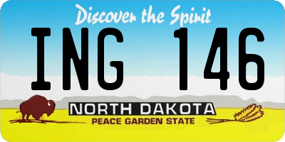 ND license plate ING146