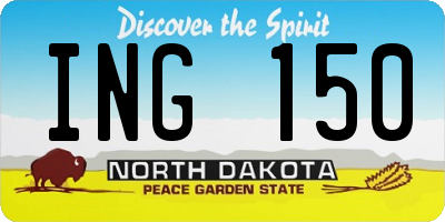 ND license plate ING150