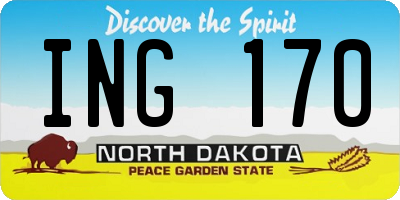 ND license plate ING170