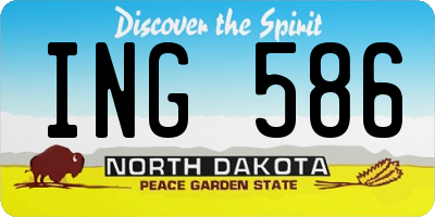 ND license plate ING586