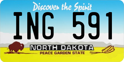 ND license plate ING591