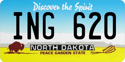 ND license plate ING620