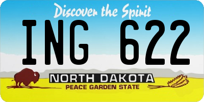 ND license plate ING622