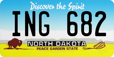 ND license plate ING682