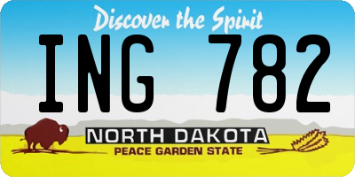 ND license plate ING782