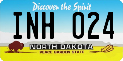 ND license plate INH024
