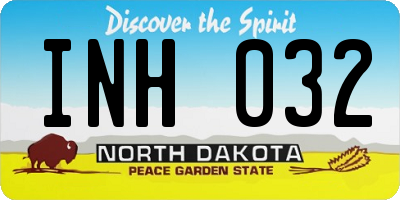 ND license plate INH032