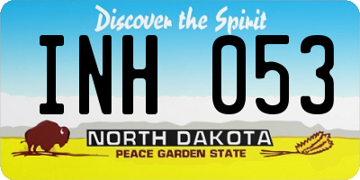 ND license plate INH053
