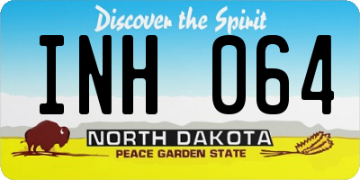 ND license plate INH064