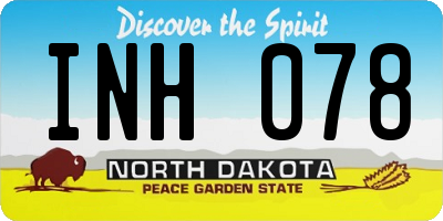 ND license plate INH078