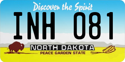 ND license plate INH081